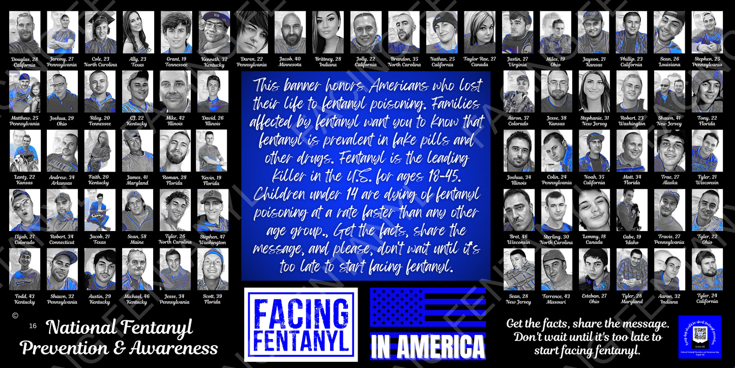 Facing Fentanyl Memorial Banners 16-20