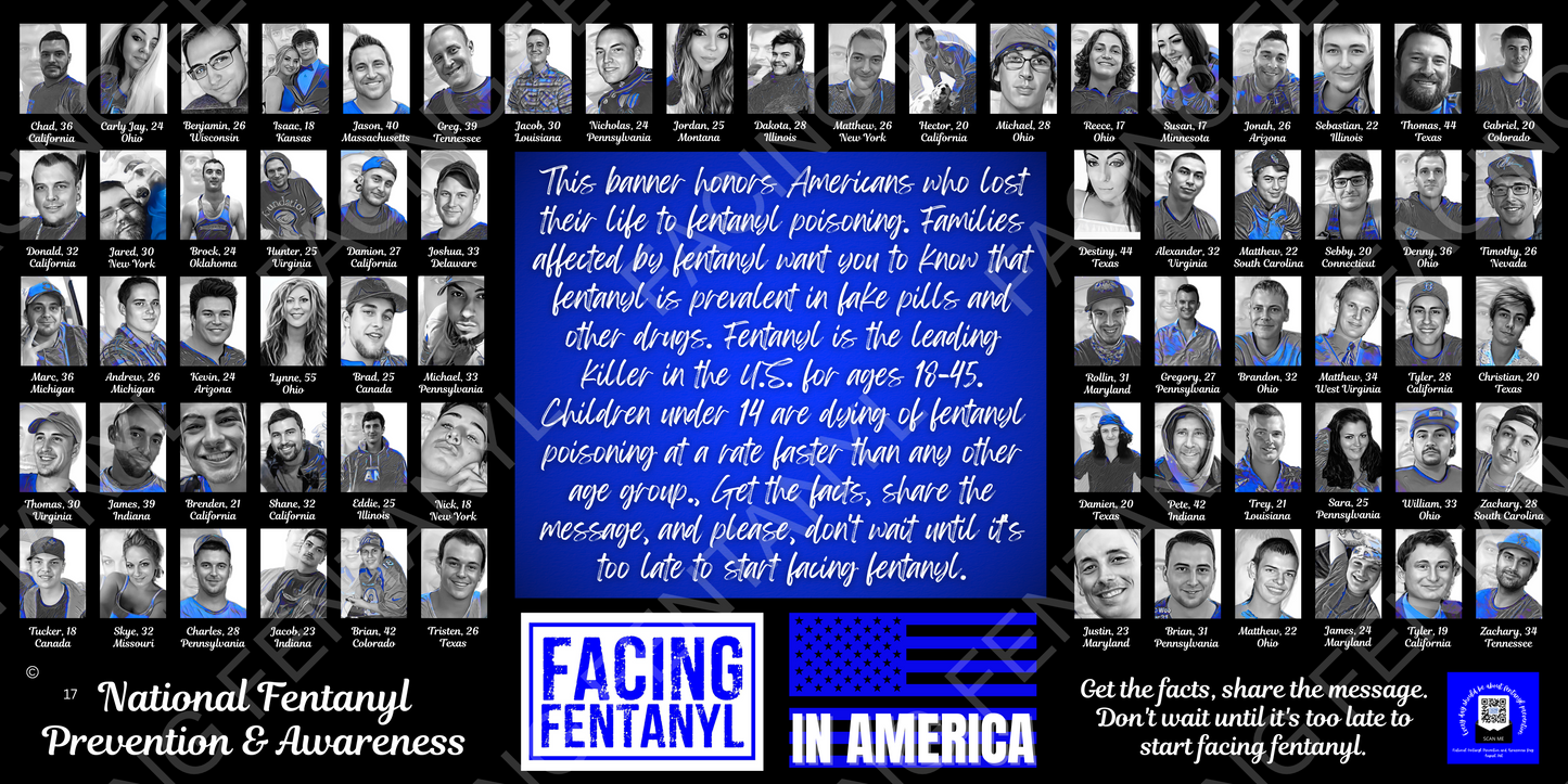 Facing Fentanyl Memorial Banners 16-20