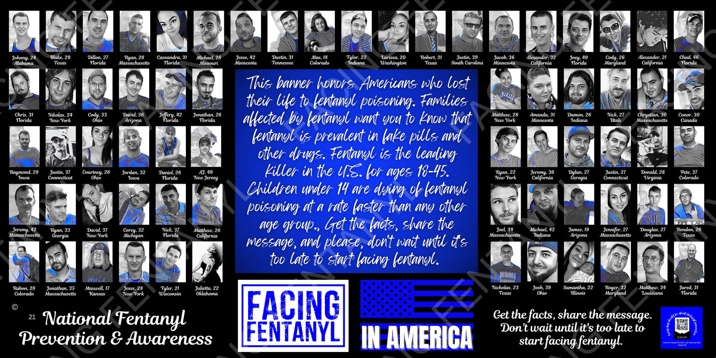 Facing Fentanyl Memorial Banner 21-25