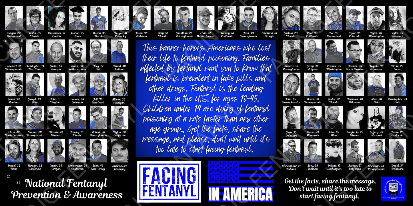 Facing Fentanyl Memorial Banner 21-25
