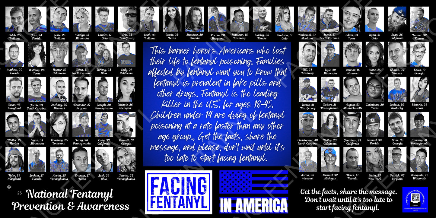 Facing Fentanyl Memorial Banner 21-25
