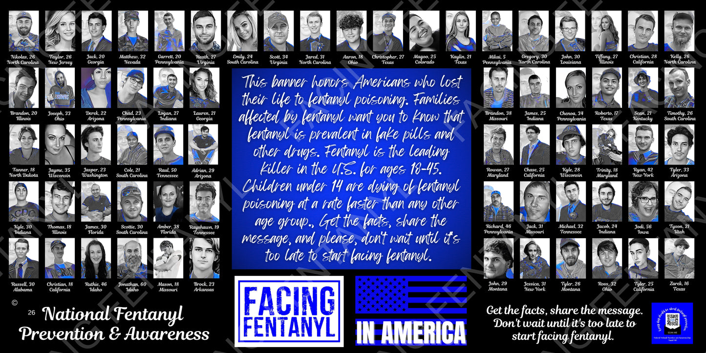 Facing Fentanyl Memorial Banners 26-30
