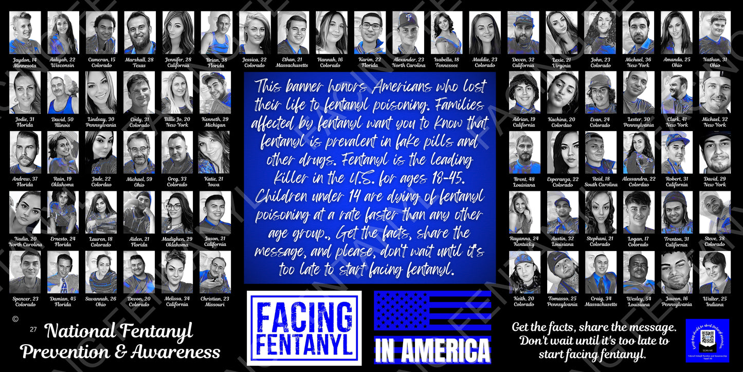 Facing Fentanyl Memorial Banners 26-30