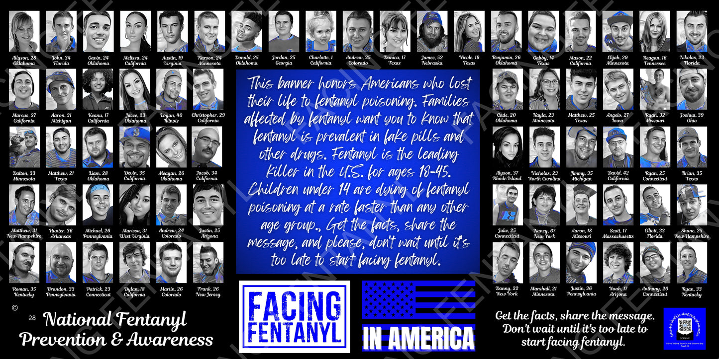 Facing Fentanyl Memorial Banners 26-30