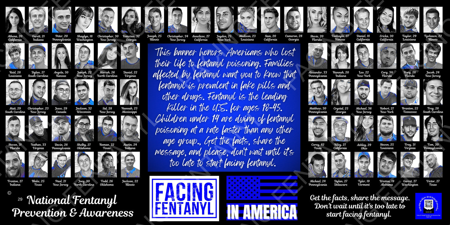 Facing Fentanyl Memorial Banners 26-30