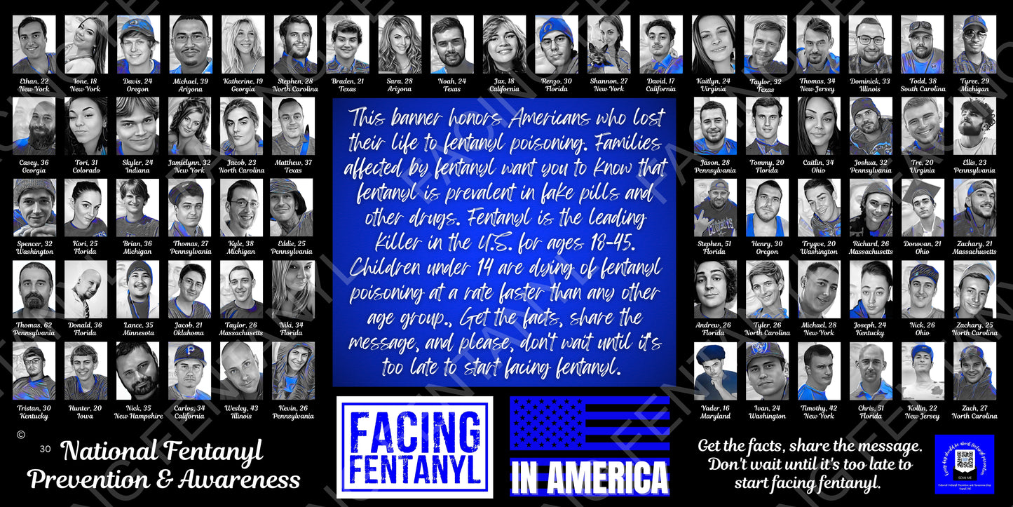 Facing Fentanyl Memorial Banners 26-30