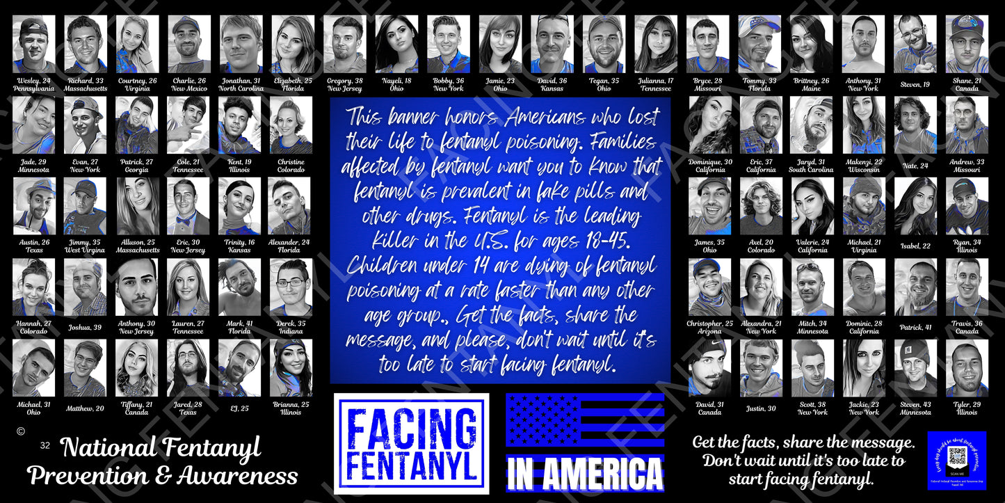 Facing Fentanyl Memorial Banner 31 - 32