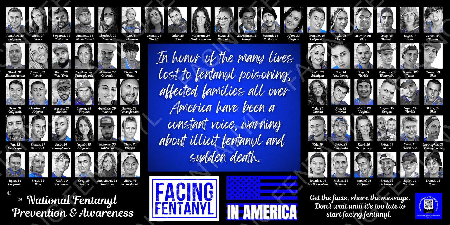 Facing Fentanyl Memorial Banner 31 - 35