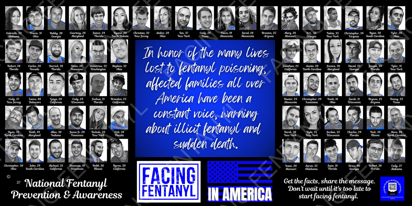 Facing Fentanyl Memorial Banner 36 - 39