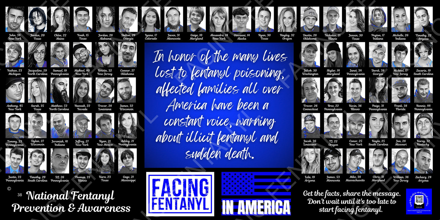 Facing Fentanyl Memorial Banner 36 - 39