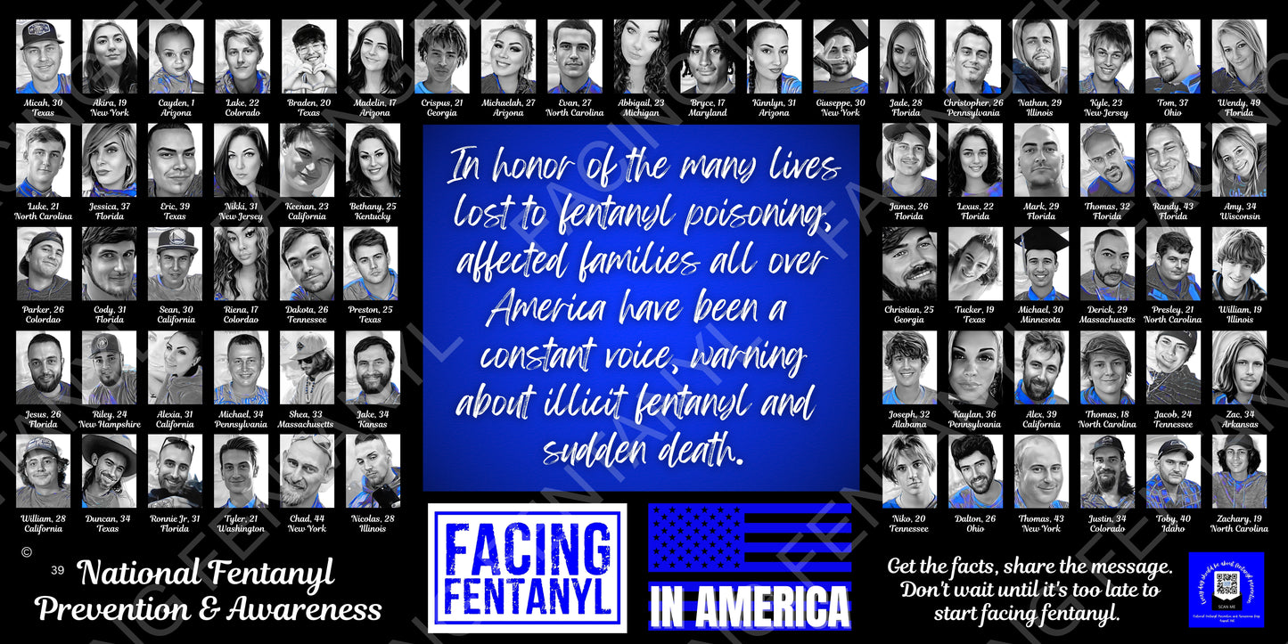 Facing Fentanyl Memorial Banner 36 - 39