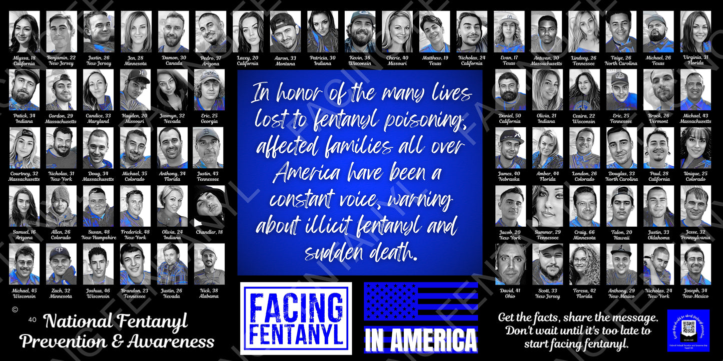 Facing Fentanyl Memorial Banner 36 - 40