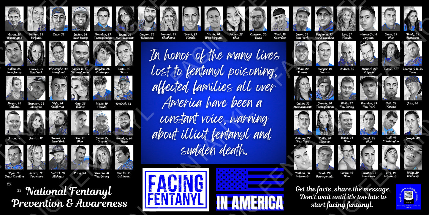 Facing Fentanyl Memorial Banner 31 - 35